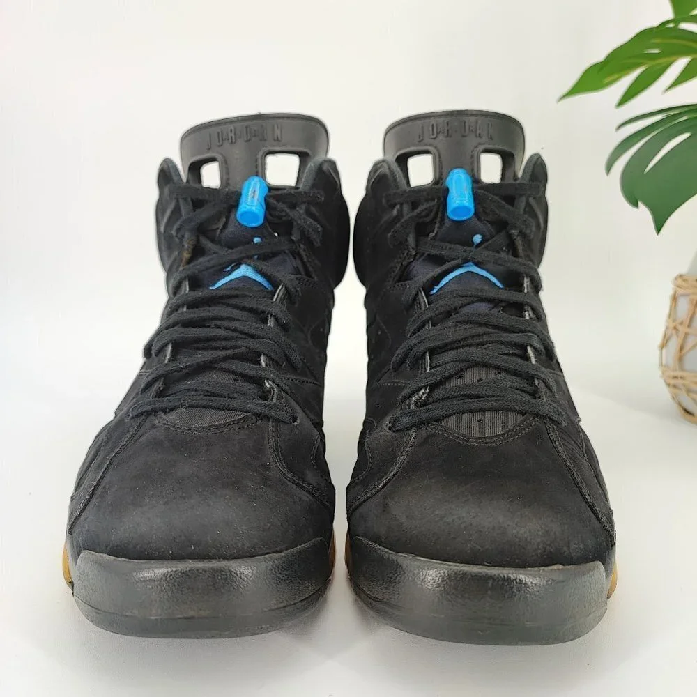 Nike Men's Air Jordan 6 Retro Tar Heels UNC 2017 Black Sneakers Size 11 - Picture 2 of 8